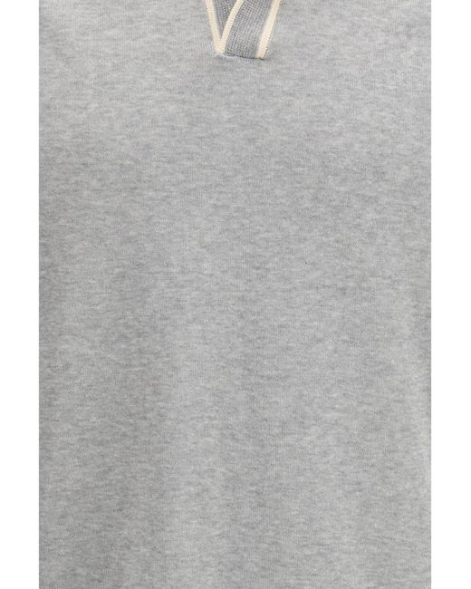 Cruna Gray Knitted Polo Shirt Cotton for men