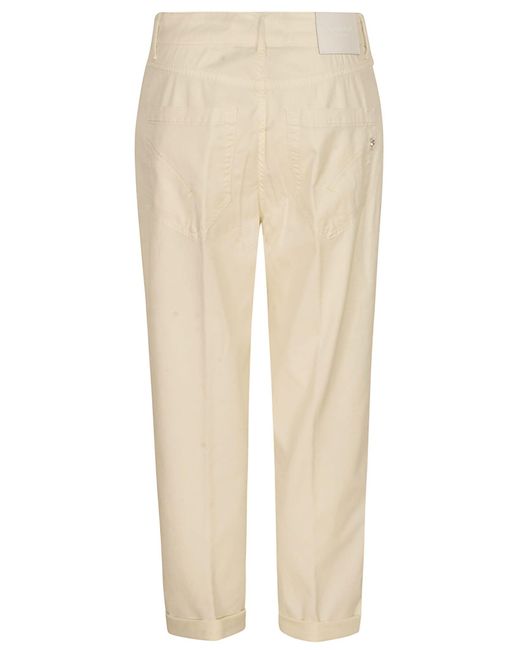 Dondup Natural Buttoned Cropped Jeans