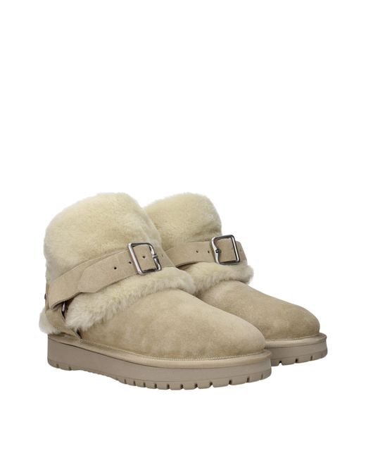 Burberry Natural Leather Ankle Boots