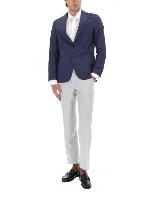 Boss Blue Jacket P-Hanry Virgin Wool for men