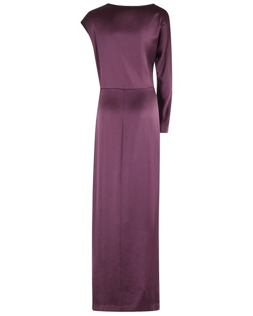 FEDERICA TOSI Purple Abito Lungo Con Spacco