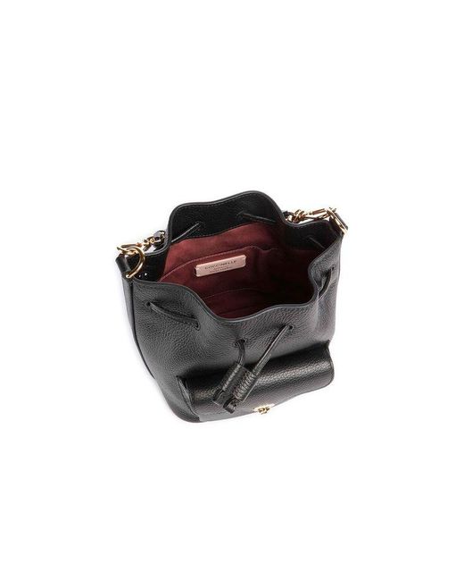 Coccinelle Black Bucket Bag Genuine Leather Bucket-Bags