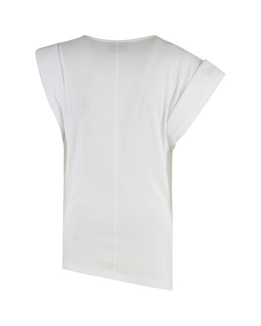 Isabel Marant White Draped Cotton T-Shirt T-Shirts & Jerseys