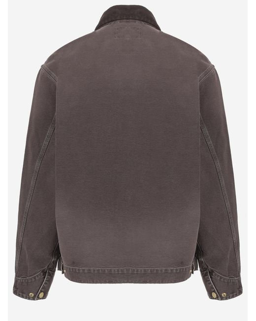 Carhartt Gray Cotton Jacket Detroit for men