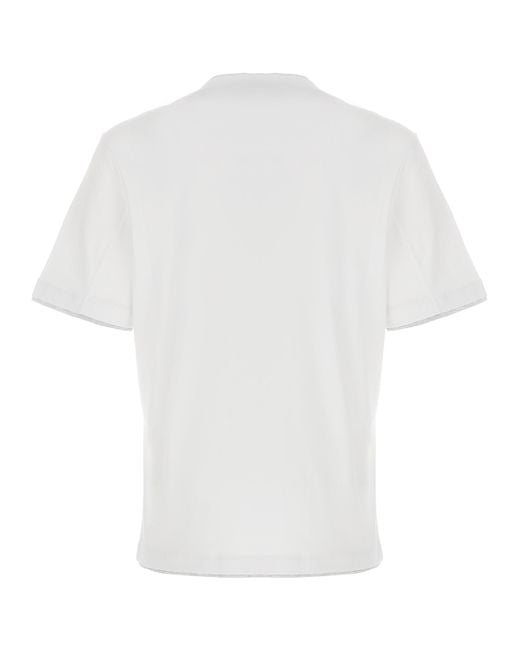 Brunello Cucinelli White Cotton T-Shirt for men