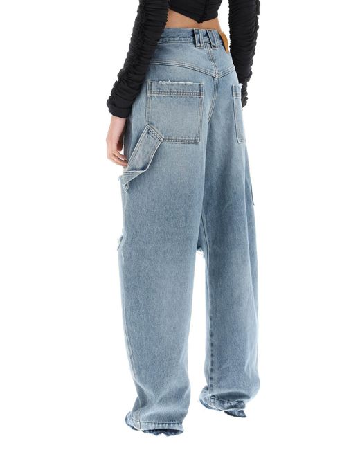DARKPARK Blue Audrey Cargo Jeans With Rips