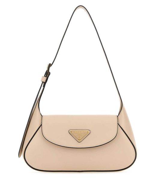 Prada Natural Light Leather Shoulder Bag