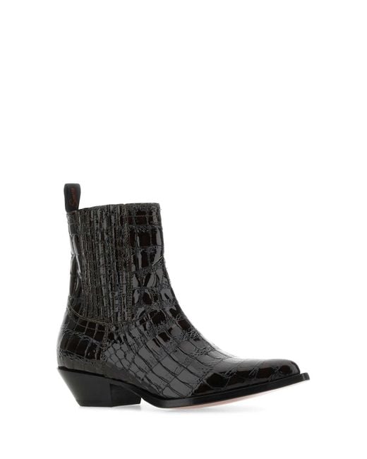 Sonora Boots Black Leather Hidalgo Ankle Boots