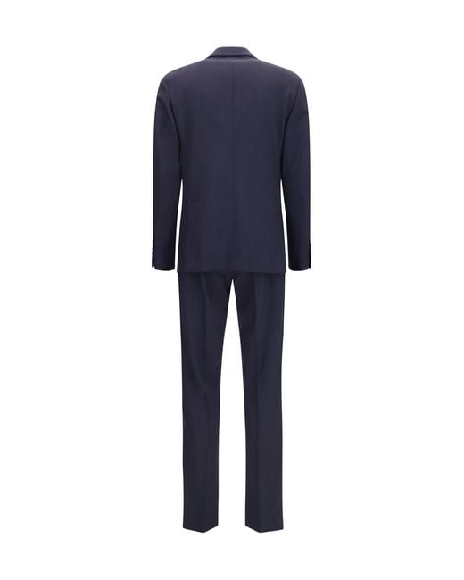 Lardini Blue Wool-Blend Tailored Suit Suits for men