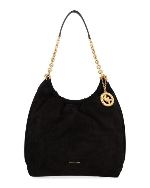 MICHAEL Michael Kors Black Shoulder Bag Indie Large Calf Leather