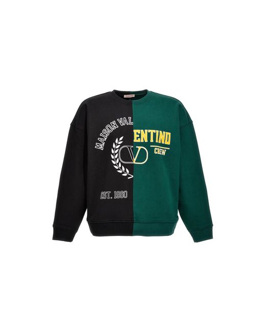 Valentino Garavani Green Maison E V Crew Sweatshirt for men