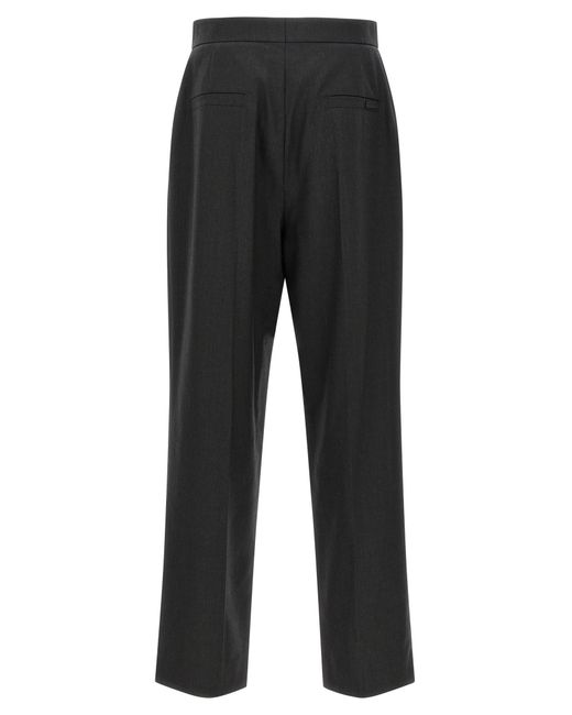 Fear Of God Black Herringbone Patterned Wool Pants With Relaxed Fit for men