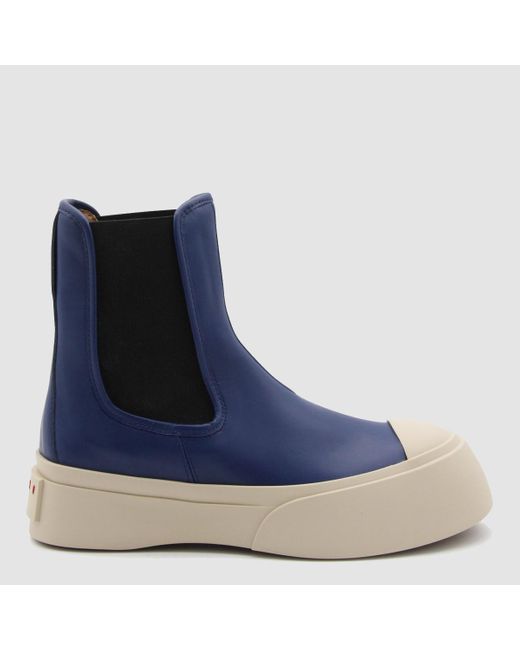 Marni Blue Leather Boots