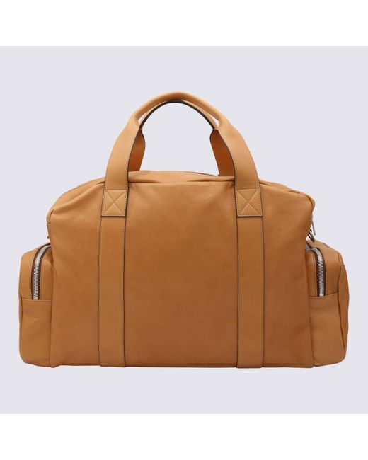 Brunello Cucinelli Brown Leisure Bag for men