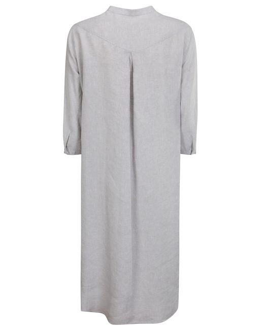 Stefano Mortari Gray Korean Linen Dress M/L