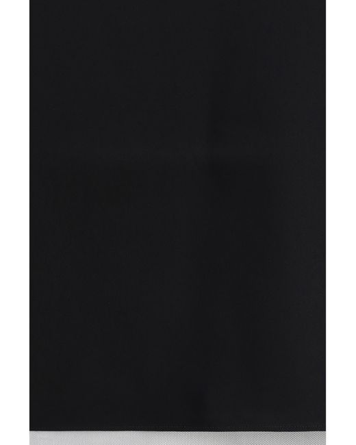 Sa Su Phi Black Sleevless Top Silk; Polyester