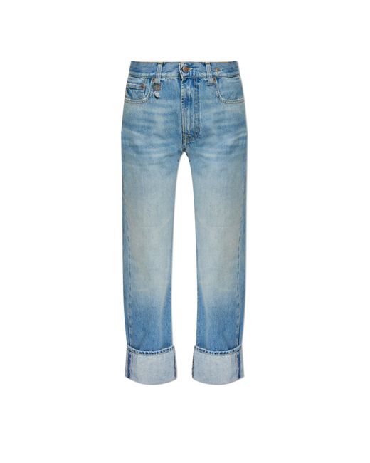 R13 Blue Jeans With Logo