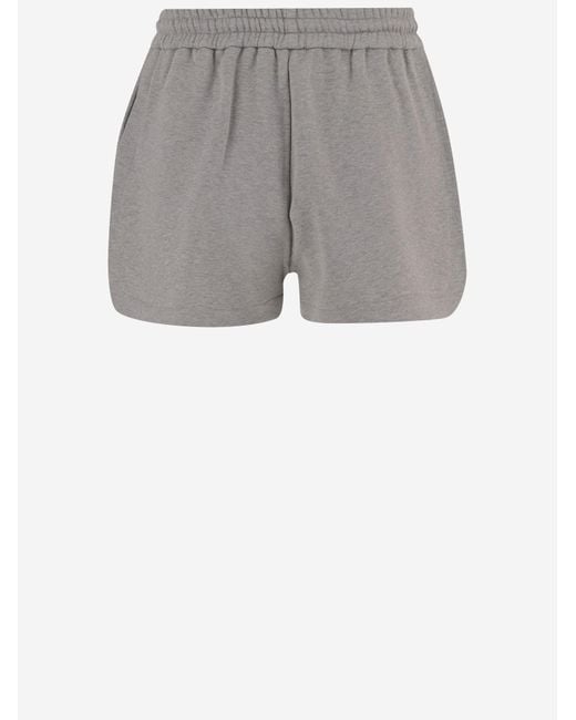 Fendi Gray Shorts Cotton With Logo