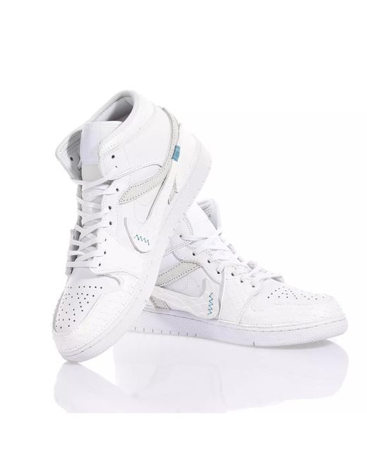 MIMANERA White Nike Air Jordan 1 Python Custom
