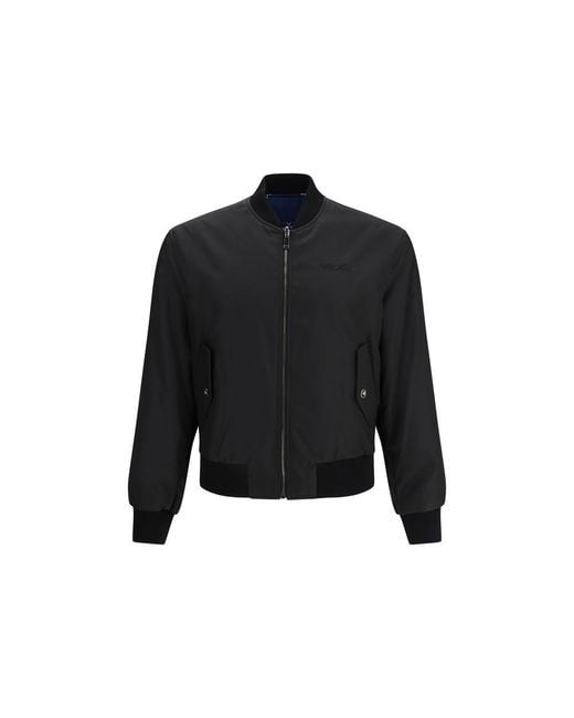 Versace Black Polyamide Jacket Clothing for men