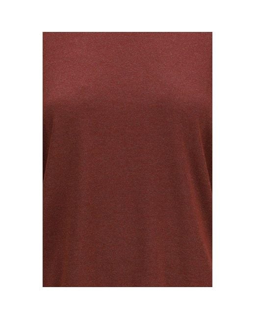Brunello Cucinelli Red Bordeaux Cashmere Sweatshirt