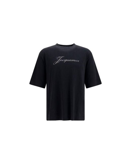 Jacquemus Black Cotton T-Shirt for men