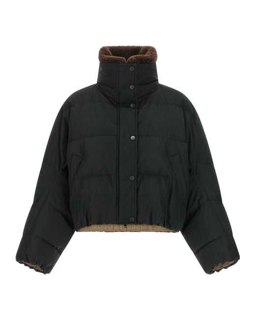 Brunello Cucinelli Black Cotton Full-Length Jacket Clothing