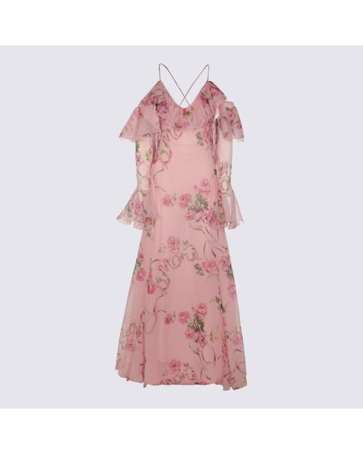 Blumarine Pink Midi Dress
