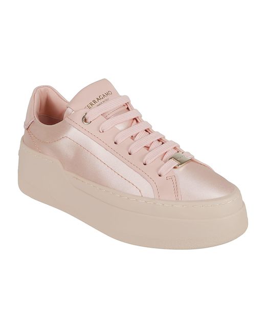 Ferragamo Pink Dahlia Sneakers