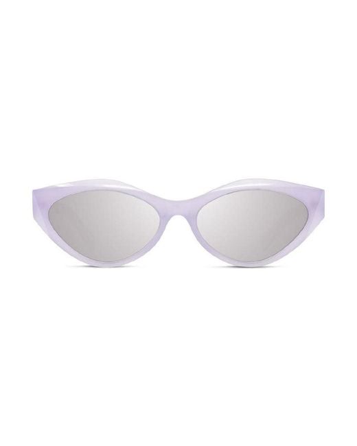 Givenchy Purple Sunglasses Cat Eye Full Rim, Shiny Frame And With Mirror Lens Gv40025U78C