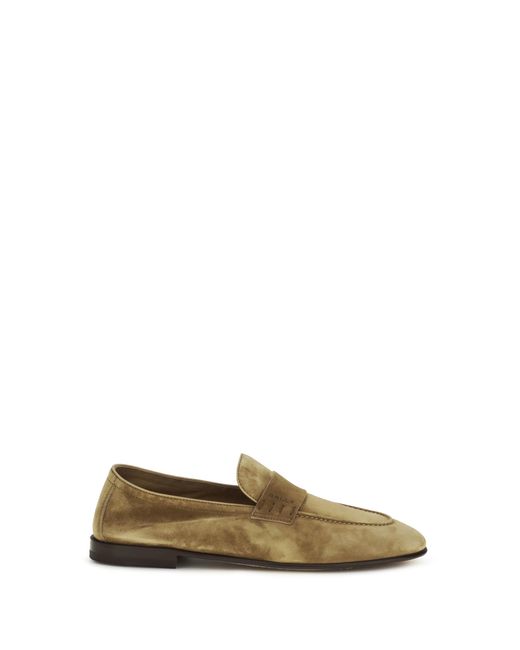 Bally Natural Loafers Elios Suede Calf Leather for men