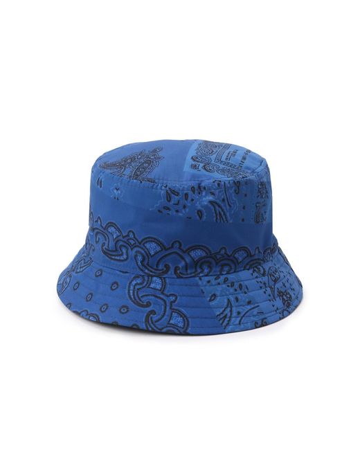 KENZO Blue Paisley Bandana Logo Bucket Hat