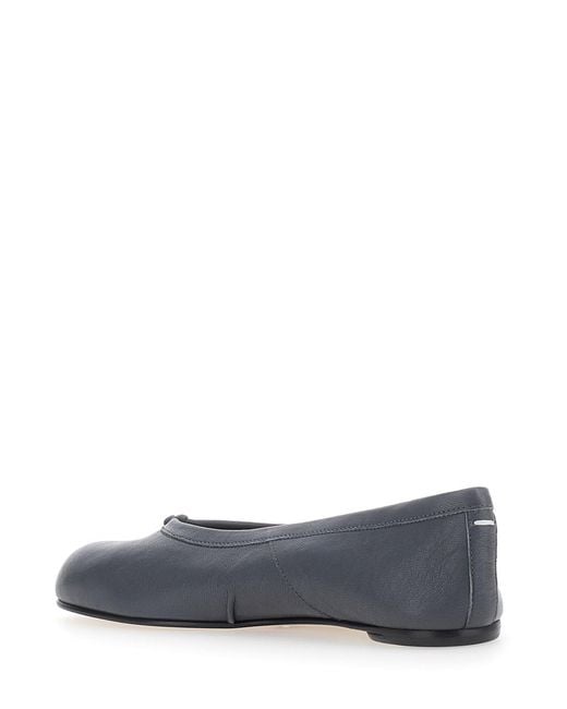 Maison Margiela Blue Ballet Shoes Leather Sheep Ballerina