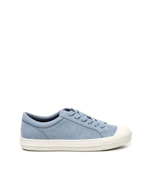 Fendi Men's Blue Low-Top Sneakers Domino
