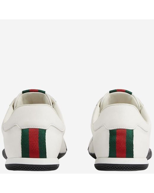 Gucci White Leather Shift Sneakers Trainers for men