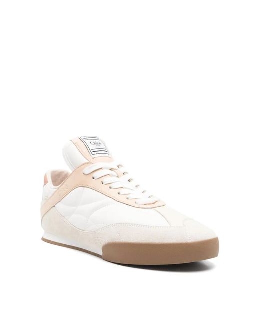 Chloé White Kick Low-Top Sneakers