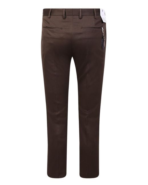 PT01 Brown Pt Torino Satin Skinny Trousers for men