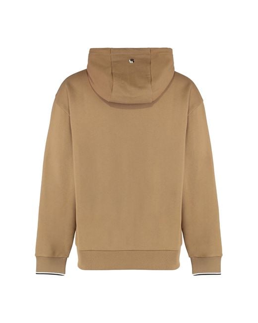 Boss Natural Hooded Sweatshirt Terry Cotton Jumpers for men