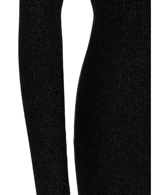 Khaite Black Virgin Wool Midi Skirt
