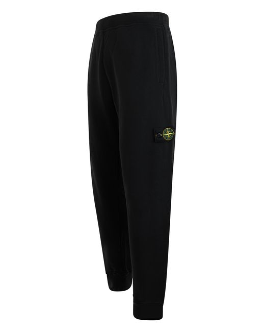 Stone Island Black Track Pants Cotton for men