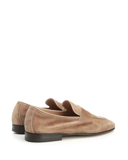 Brunello Cucinelli Brown Suede Loafers Lace-Up Shoes for men