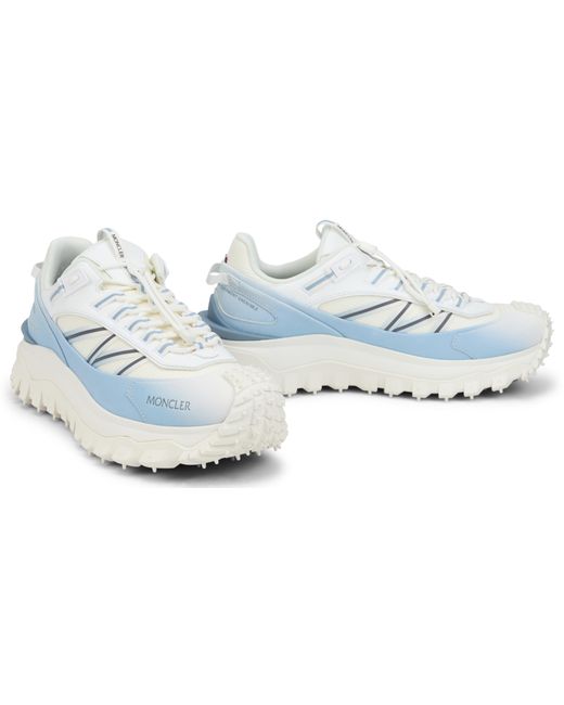 Moncler White Low-Top Sneakers Trailgrip Calfskin Trainers for men