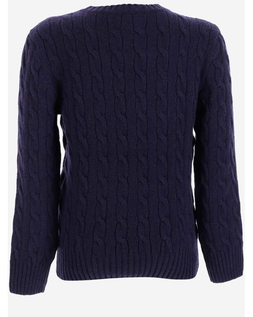 Polo Ralph Lauren Blue Sweater Cable-Knit Wool for men