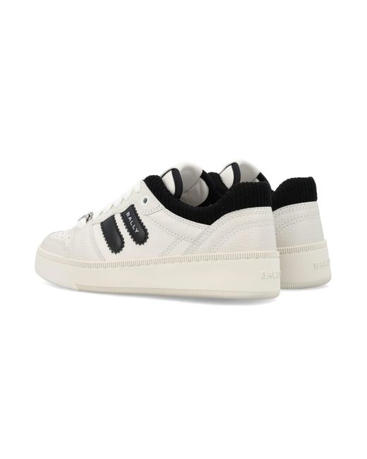 Bally White Royalty-W Leather Sneakers