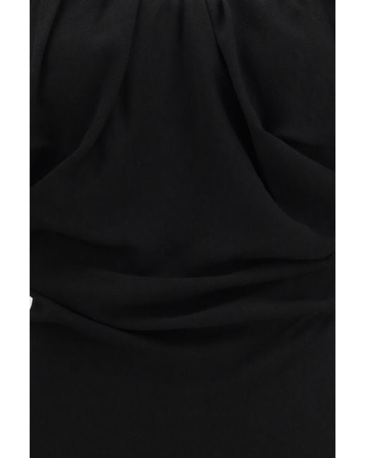 Vivienne Westwood Black Ginnie Amber Draped Long Dress Viscose