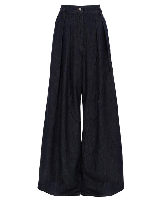 Dries Van Noten Blue Pants Pamplona Cotton Trousers