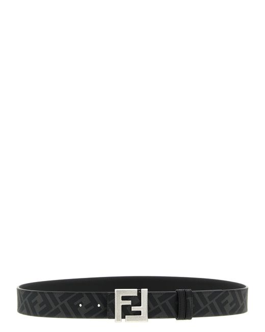 Fendi Black 'Ff' Reversible Belt for men