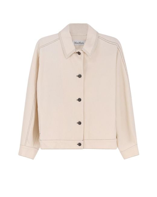 Max Mara Natural Jackets Cotone Poliestere Elastan