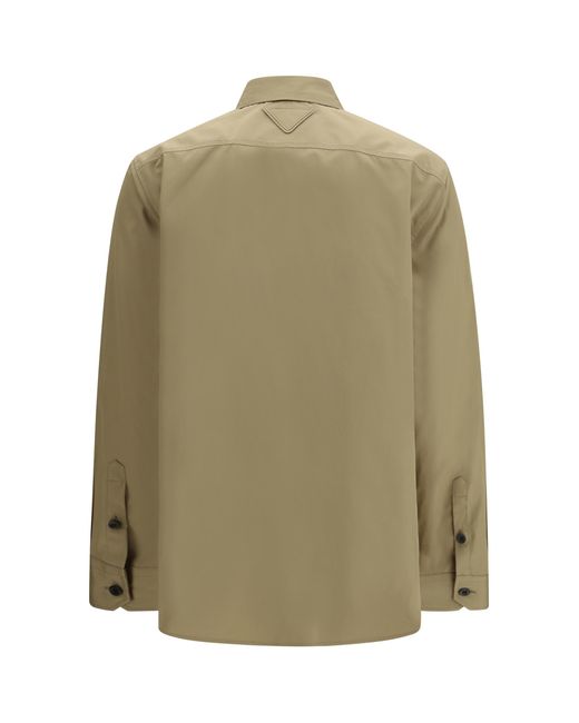 Prada Green Cotton Poplin Shirt