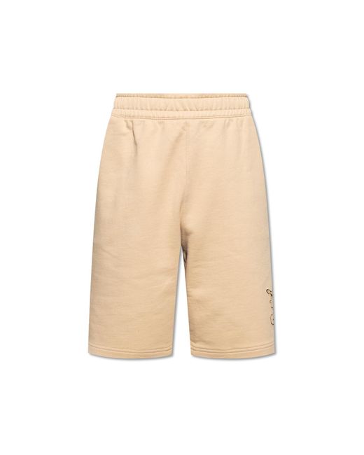 Burberry Natural Shorts With Logo for men